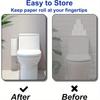 Black Self-Adhesive Toilet Paper Holder - No-Drill Wall Mount, Bathroom Storage with Towel Bar for Kitchen & Bathroom Organization