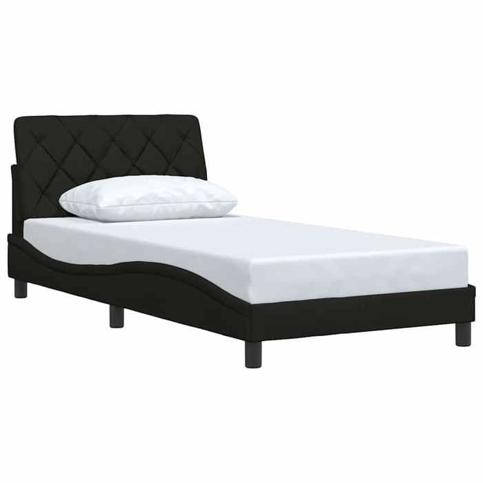 VidaXL Bed Frames Without Mattress Black 100x200 Cm Fabric 3310582