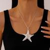 Medieval Style Metal Love Conch Necklace Light Luxury Niche Exaggerated Clavicle Chain Personality Design Necklace