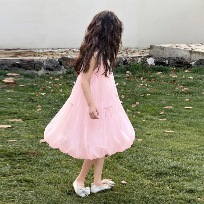 2026 Summer Girls Sleeveless Tulip Dress - Lightweight Children s Skirt 170cm