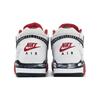 Nike Flight Legacy Slip Resistant Abrasion Resistant Mid Top Vintage Basketball Shoes Unisex White Red Gray BQ4212-100(Team107-)