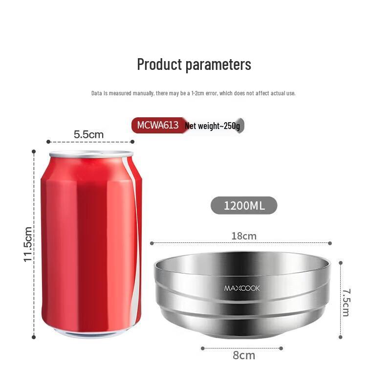 maxcook Dvoustěnná izolovaná miska z nerezové oceli 304