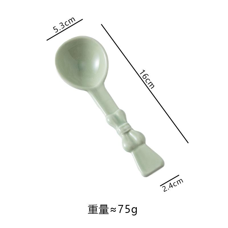 Korean Style Creative Cute Ceramic Soup Spoon for Kids Afternoon Tea Ice-Cream Coffee Dessert Mixing Spoons Kitchen Tableware4