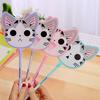 Cute Kawaii Fan Style Cool Cheese Cat Gel Pen Writing School Office Supply Student Prize Gift 2pcs