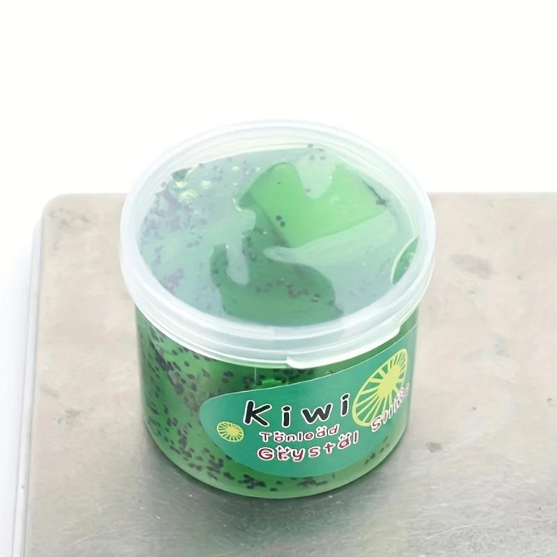 70ml Crystal Mud Slime Fruit Mud Coconut Mud Soft Ceramic Chip Fruit Slice Color Mud Decompressing Toy Watermelon Lemon Cherry