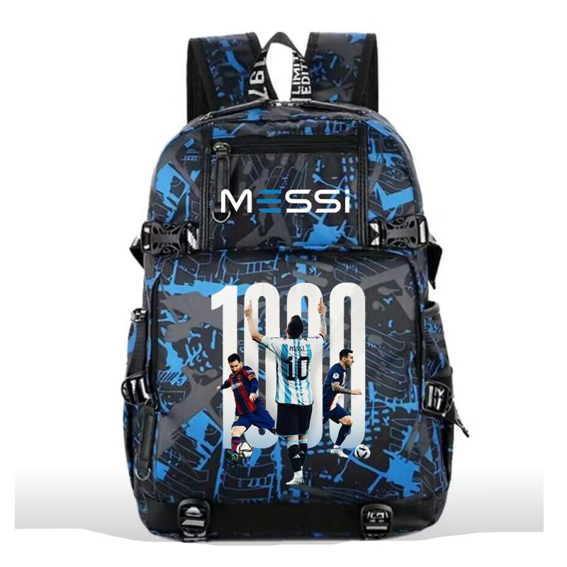 2023 football star Mbappe USB large capacity youth student schoolbag men and women leisure travel shoulder back