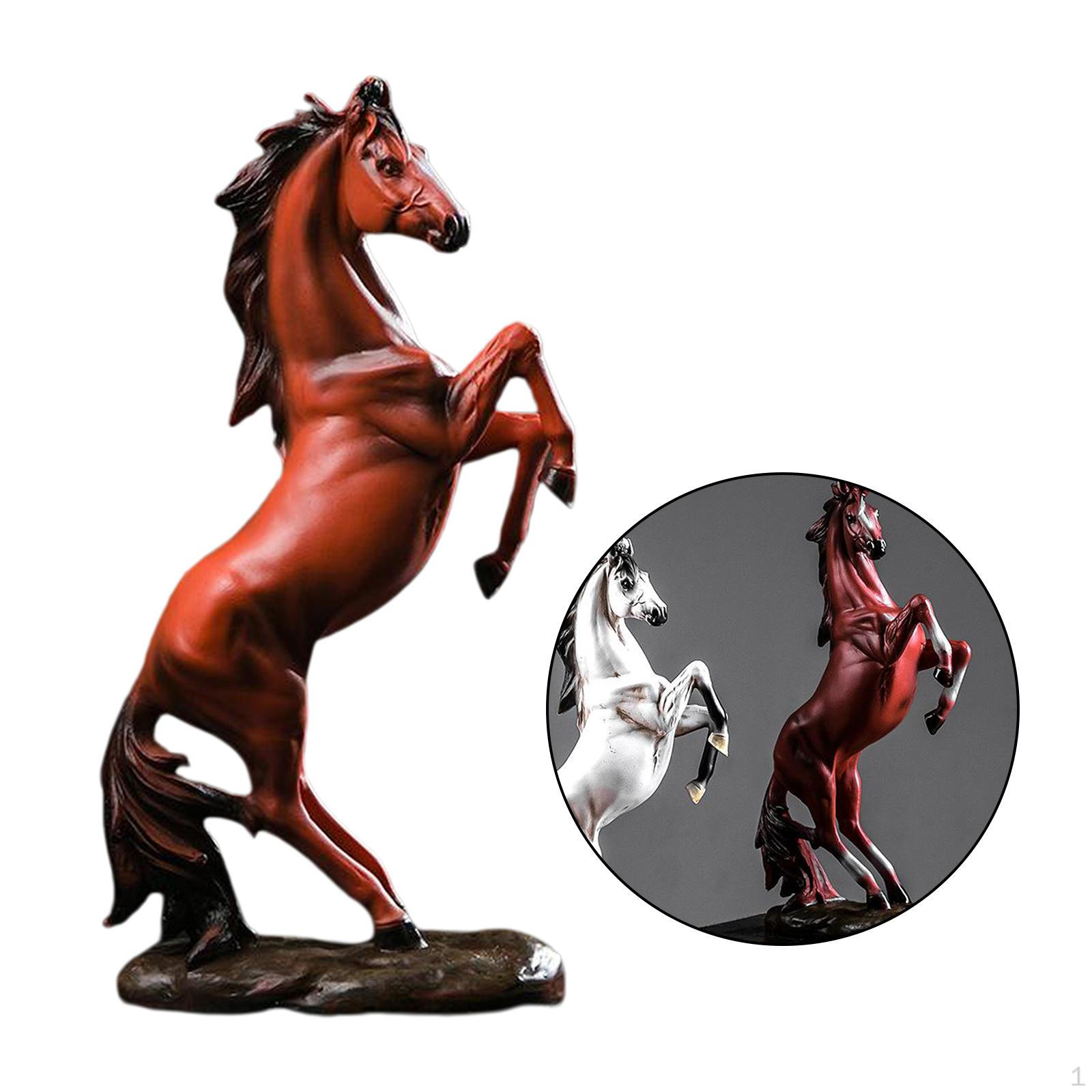 

Фигурка лошади из смолы с изогнутой рукой, настольная скульптура, украшения для барной полки, книжного шкафа, современные коллекции