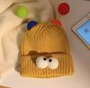 Style Hat Versatile Cute And Funny Big Eye Womens Warm Hatscaps Knitted
