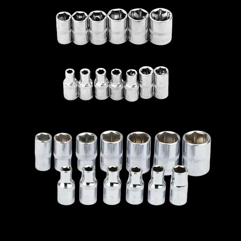 1-Piece 1/4 Drive Inch Metric Ratchet Wrench Socket Head Sleeve Double End 4 5 6 7 8 9 10 11 12 13 14mm Hand Tools