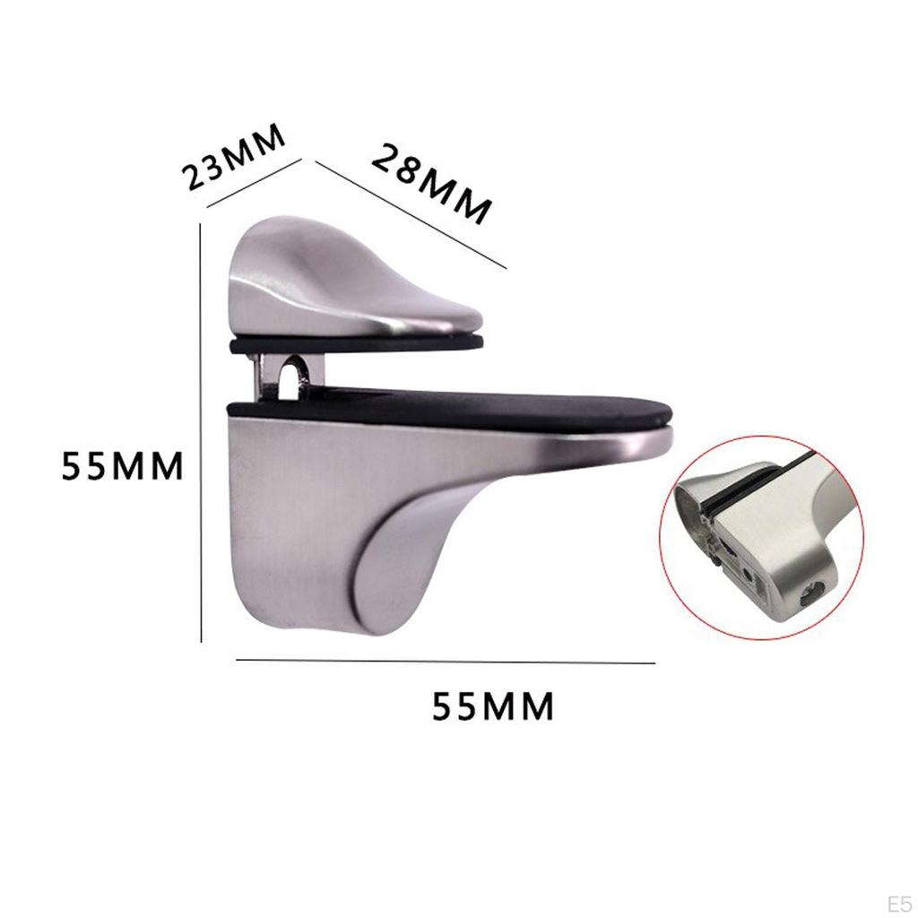 Glass Shelf Bracket for Wood and Glass, Complete Mounting Kit