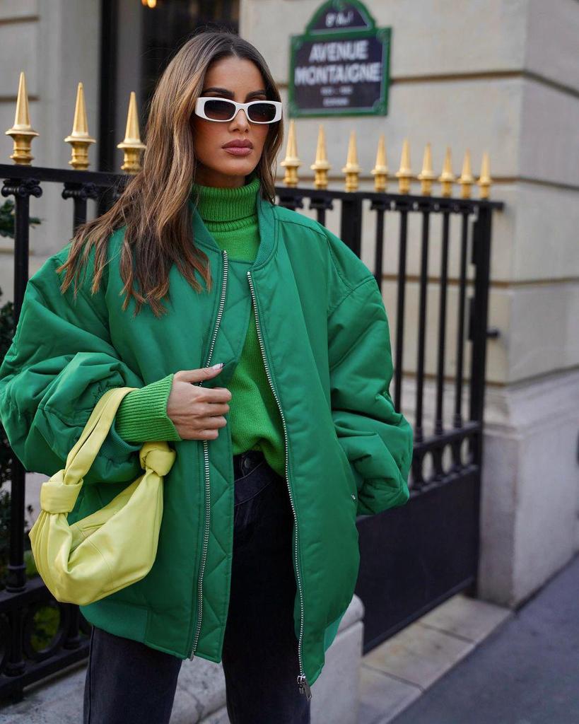 2025 Damen Winter Europäische & Amerikanische Street Fashion Lockere Baseballjacke (A19518)