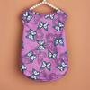 Purple Pet et Vest with Blue Butterfly Prints, Pearl Decorated Pet Clothes, Summer Breathable Small Dog/Cat Cute Sleeveless Top