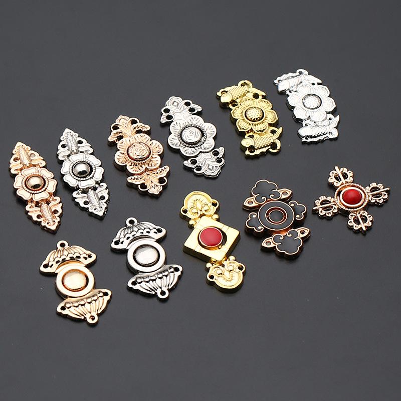 Metal Ancient Hanfu Cheongsam Mother Button Antique Buckle Retro Button Collar Buckle Clothing Button Accessories