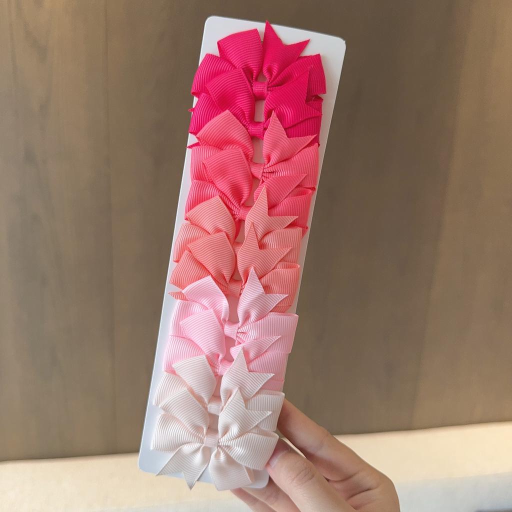 10 szt./zestaw Nowe Śliczne Wstążkowe Kokardki Spinki do Włosów dla Dzieci Ręcznie Robione Kokardy Wsuwki do Włosów Nakrycia Głowy Akcesoria do Włosów dla Dziewczynek