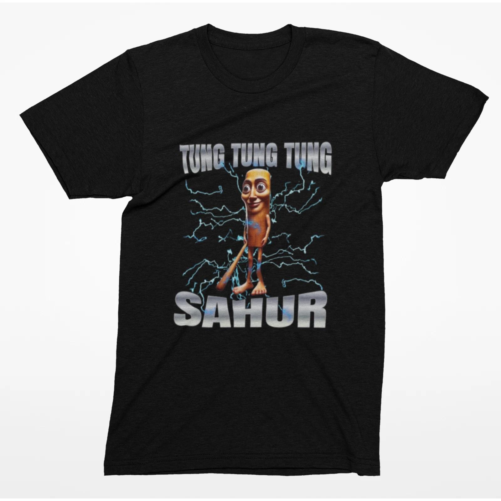 Unisex Cotton Tung Tung Tung Sahur Graphic T-Shirt XL