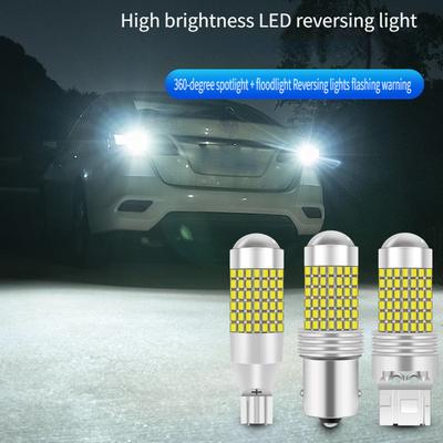 2 ADET 1156 BA15S 7440 W21W LED Geri Lamba Ampulü 12V Canbus 120 SMD 6500K Beyaz T15 T20 Araba Arka Park Fren Sinyal Lambaları