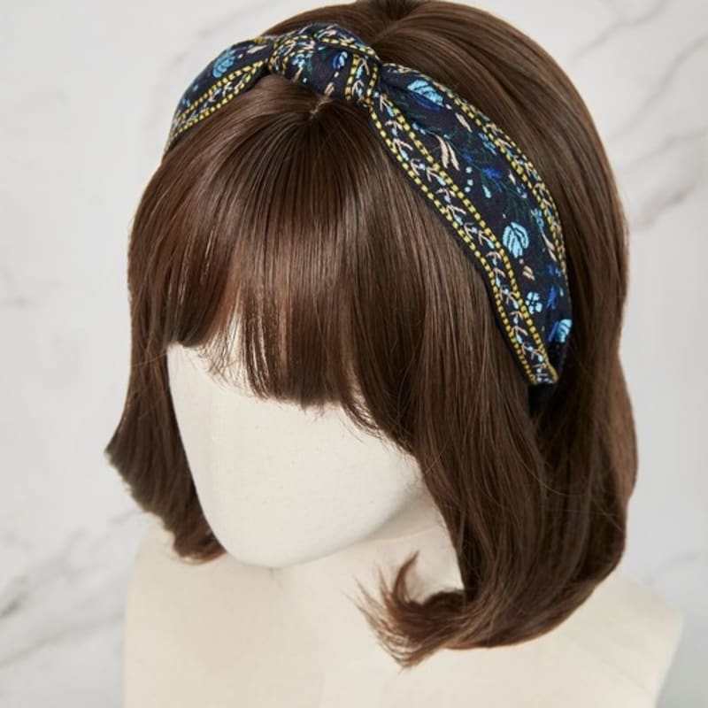 MAIA Royal Jacquard Hairband - Navy