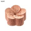 1Pc Diffused Wood Aroma Essential Oil Diffuser Essential Oil For Sleep Flower Shape Wooden Essential Oil Aromatherapy Car Supply Air Fresheners 2