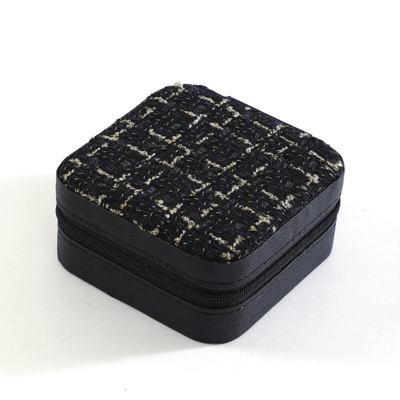 

Portable Travel Jewelry Storage Box For Earrings, Rings, And Small Ornaments. One Size