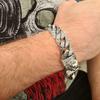 New Fashion Versatile Punk Retro Skull Cuban Bracelet Trendy Men's Fashion Watch Chain Jewelry
