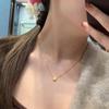 Jinruixi Women's Gold Square Necklace: 2025 Light Luxury, Niche Temperament Clavicle Chain for Spring/Summer