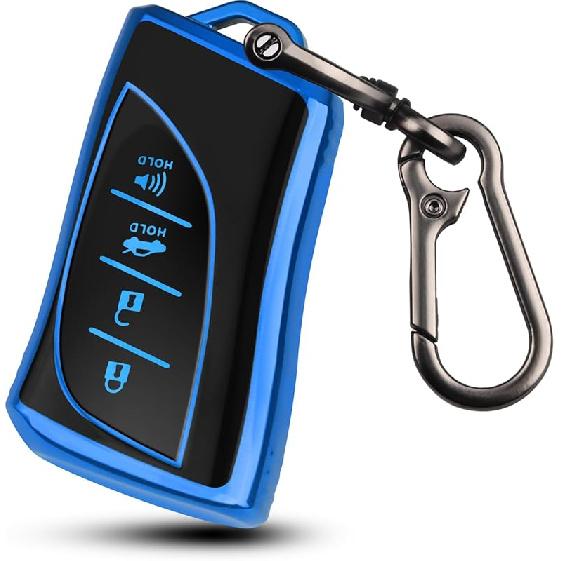 Key Fob Cover Fit for Lexus, 4 Buttons TPU Protection Key Case Compatible with 2018-2025 ES250 ES300h ES350 RX350 UX200 LS500 LS500H LC500 LC500h