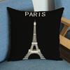 France Paris the Eiffel Tower Print Living Room Sofa Decorative Pillows Car Seat Chair Cotton Linen Cushion For Backyard Chair
