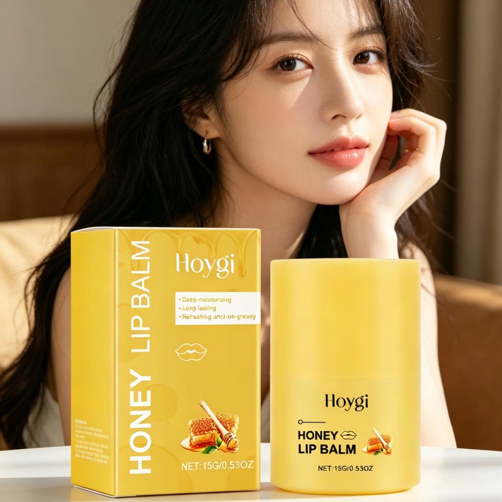 Hoygi Honey Lip Balm Long Lasting Hydration Deeply Nourishing Soft Smooth Skin Non Sticky Gentle Formula Repair Lip Moisturizer