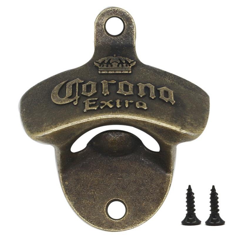 

Настенный стационарный открыватель для пивных бутылок Corona из цинкового сплава, подходит для домашних вечеринок шампанского