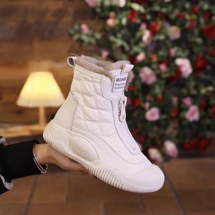 Snow boots women's 2025 new velvet thickened winter models non-slip waterproof warm high-top cotton shoes short boots women's shoes