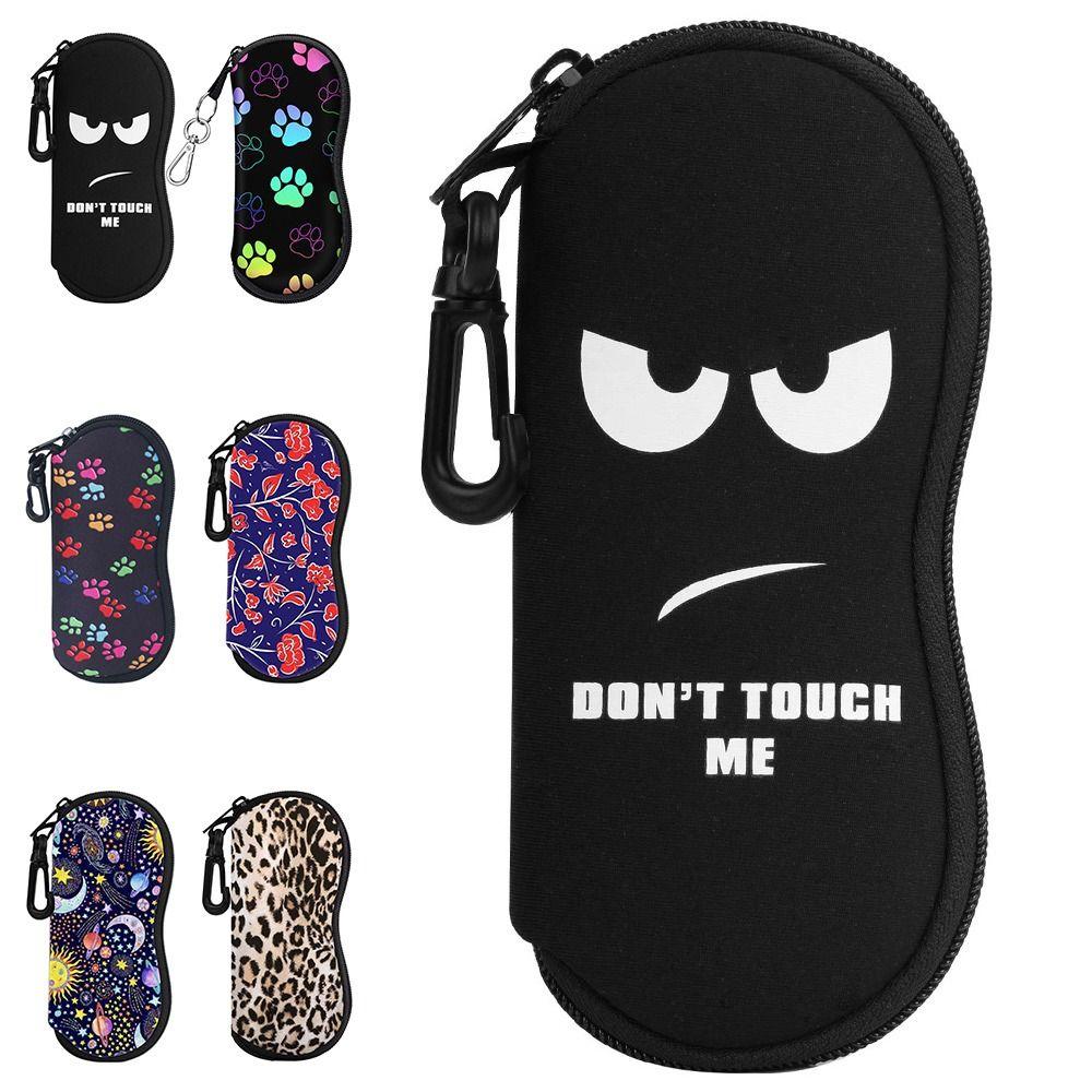 Soft Sunglasses Case Durable Reading Glasses Case Fashion Zipper Glasses Pouch  for Men and Women
