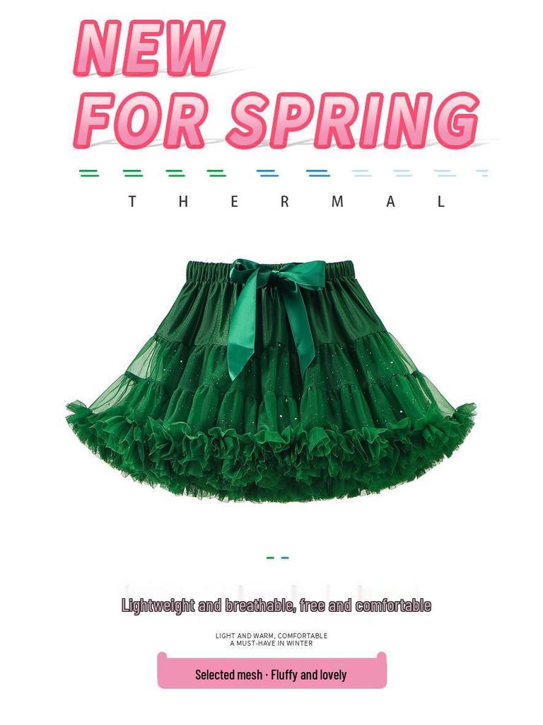 Flickors fluffiga tutu prinsesskjol - Sommar 2025 trendig europeisk och amerikansk stil