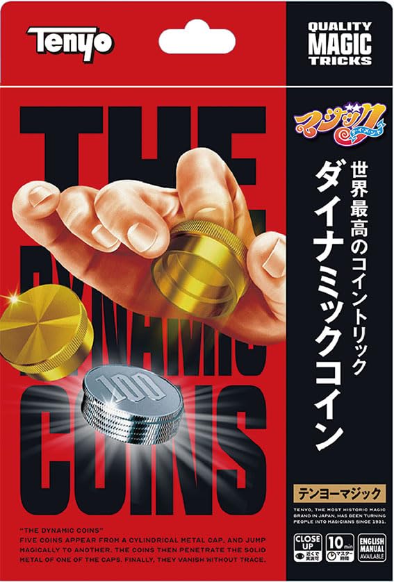 

Tenyo Magic Tricks Dynamic Coin Best Coin Trick Magic Entertainment that fits in your pocket For Beginners Easy Magic Tricks for Ages 6 and Up Made in