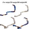 Slip On For Kawasaki Ninja 250/300 Z250/300 2012 - 2017 Motorcycle Exhaust 51MM Stainless Front Link Pipe Escape Moto Muffler
