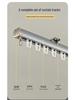 Double Track Silent Glider Curtain Rail, Aluminum Alloy, Top Mount