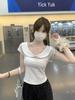 Korean Sweet Spring/Summer Slim-Fit Doll Collar Pure Cotton T-Shirt