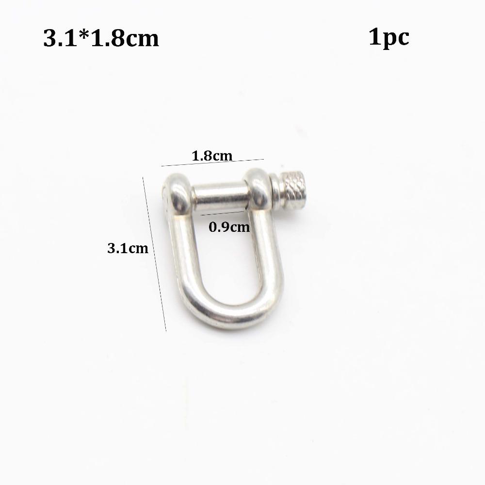 Zinc Alloy Rope Paracord Buckle Survival Bracelets O-Shaped Shackle  Outdoor Accessories