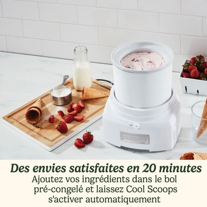 Glassmaskin CUISINART - ICE21E - Kapacitet 1,4L - Snabb beredning på 25 min - 35W