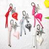 Butterfly Cartoon Girl Heart Keychain Anti-Lost Braided Rope Key Chain Children Girl