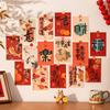 15pcs/set Chinese Style Blessing Words Wall Stickers Cartoon Wall Window Decal  Photo Props