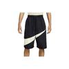Nike Swoosh Large Logo Print Straight-Leg Shorts Men Bottoms Black FB7870-010