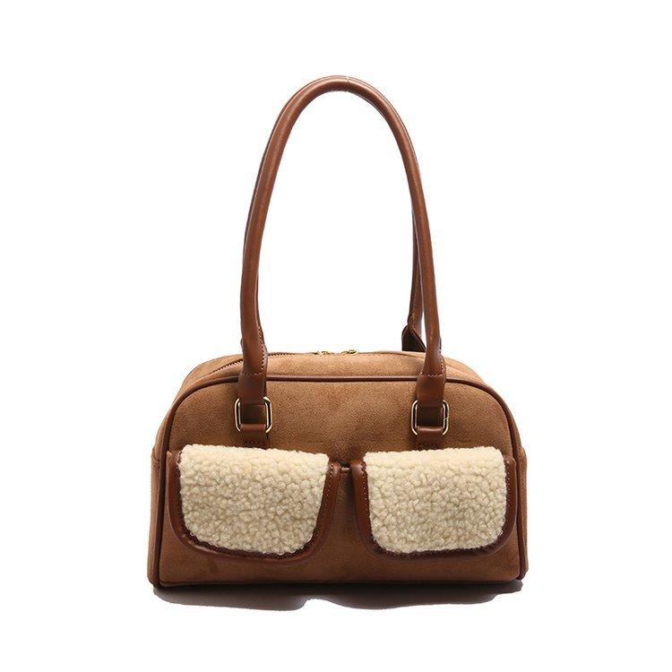 New simple elegant sweet and versatile autumn small crossbody bag with contrasting color shoulder small square bag