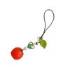 Fashionable Lovely Girl Tomato Leaf Charm Keychain Pendant Sturdy Acrylics Alloy for Fashion Accessory Daily Use