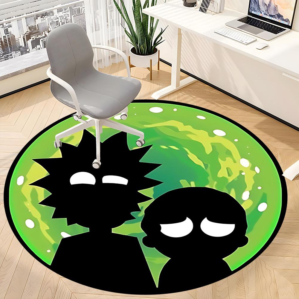 Tappeto Rotondo Ufficio Rick and Morty, Sotto Sedie da Ufficio Camera da Letto Soggiorno Arredamento Casa a0908142