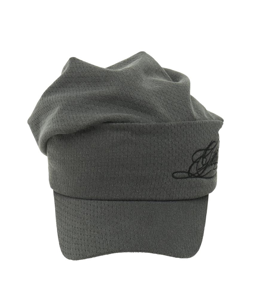 Gillaakaibeu Script Logo Strap Soft Cap_Charcoal