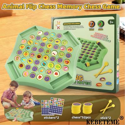 Children's Flip Chess Family Game Intelligent Parent-Child Interactive Tabletop Game Focus Memory Training Chess Puzzle Toys