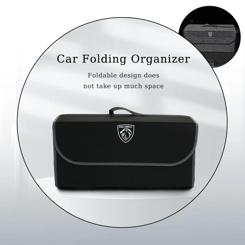 Scatola Organizzatore Pieghevole per Bagagliaio Auto Contenitore Borsa per Peugeot 206 307 308 3008 207 208 407 508 2008 5008