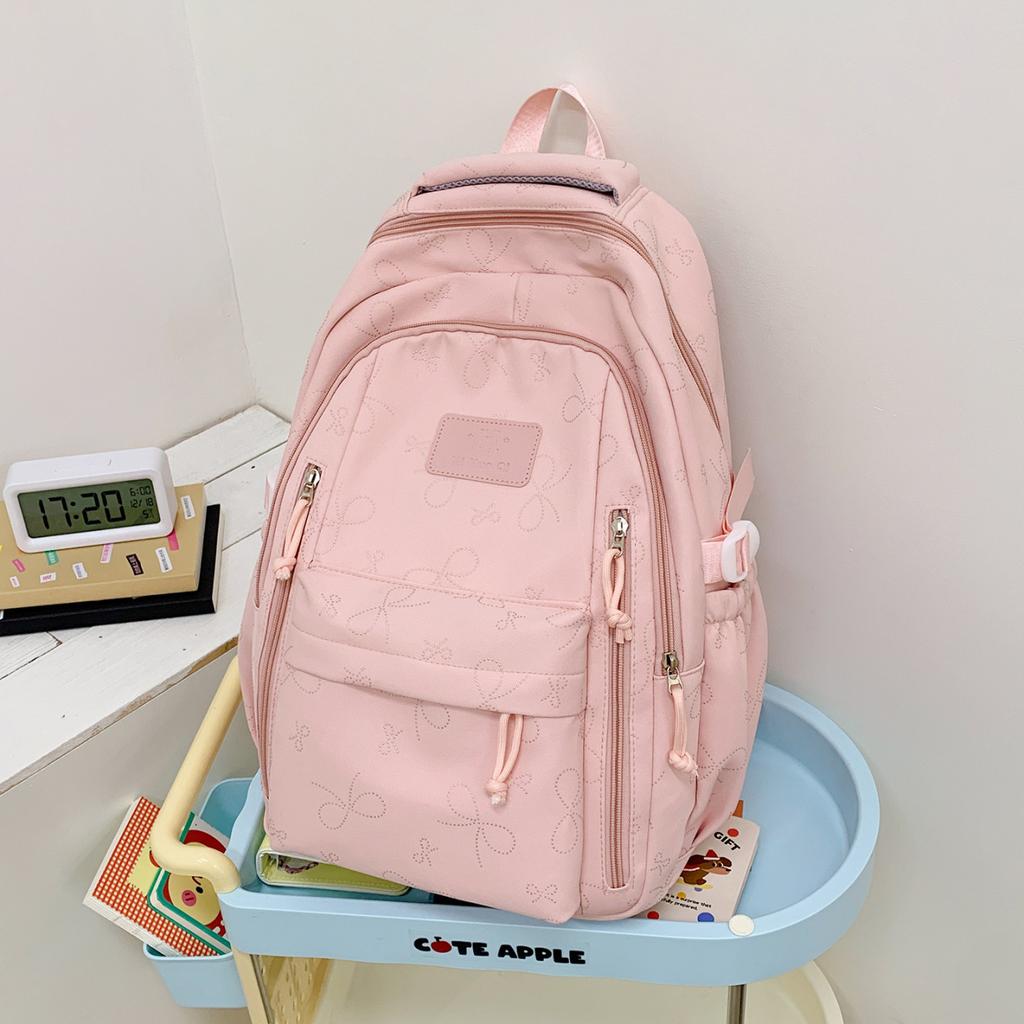 School Bag: a High-look, Solid-color, Simple Backpack, Lightweight Backpack for Junior High, High School, and College Students