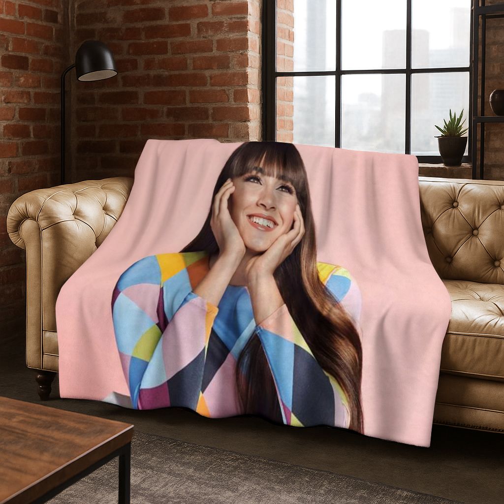 3D A-Aitana Spanish Singer Art Flannel Blanket,Cozy Soft Throw Blanket for Home Bedroom Bed Sofa Picnic Office Cover Gift Kids