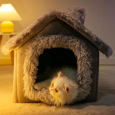 Winter Cat Nest Pet House  Fully Enclosed Warm Cat Villa Nest  Small and Medium-sized Dog House  Foldable Cat Bed  Cat House